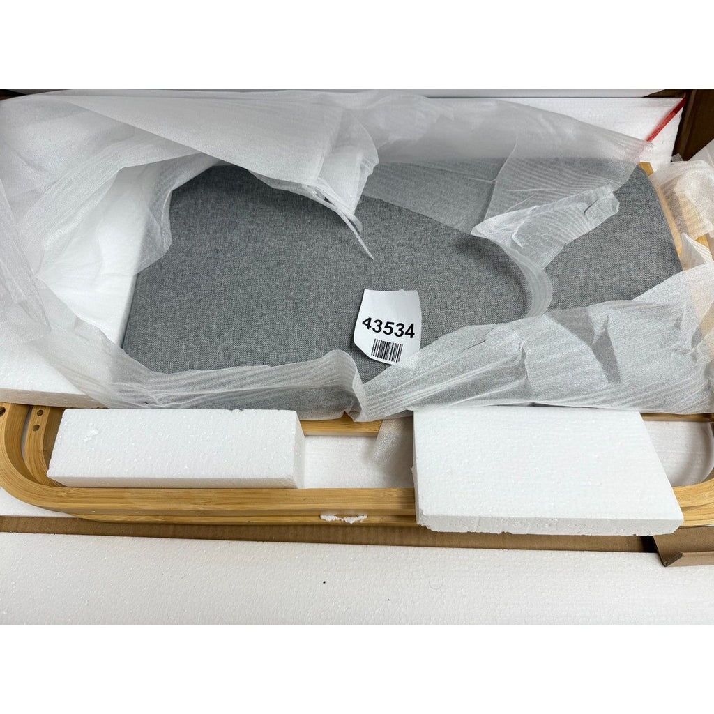 Homcom bamboo shoe bench with cushion