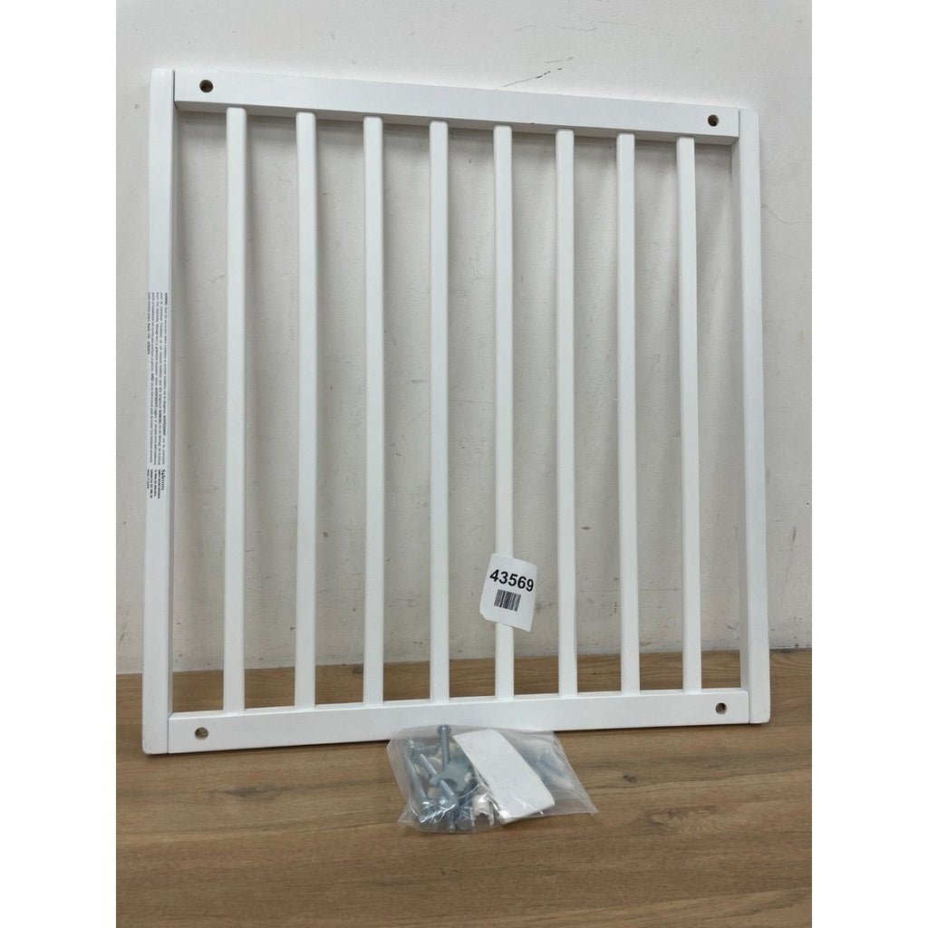 Safetots Simply Secure Wooden Stair Gate, 72cm - 79cm. White Screw Fit Baby Gate