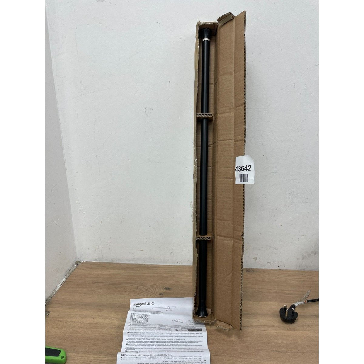 Amazon Basics Shower Curtain Tension Rod - Black