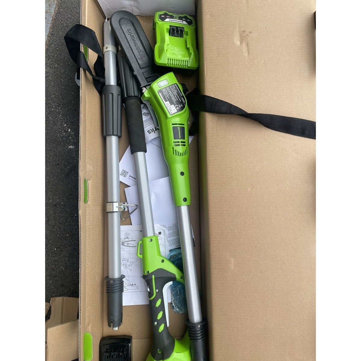 Greenworks Battery Tall Probe G24PS20K2 24V 20cm Sword Length 6,7m/s Chain Pole