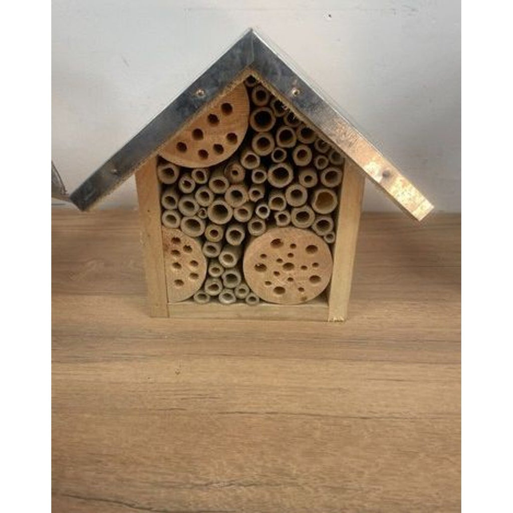 Bee Hotel With Zinc Roof & Flower Seeds for Bees, Plant Theatre