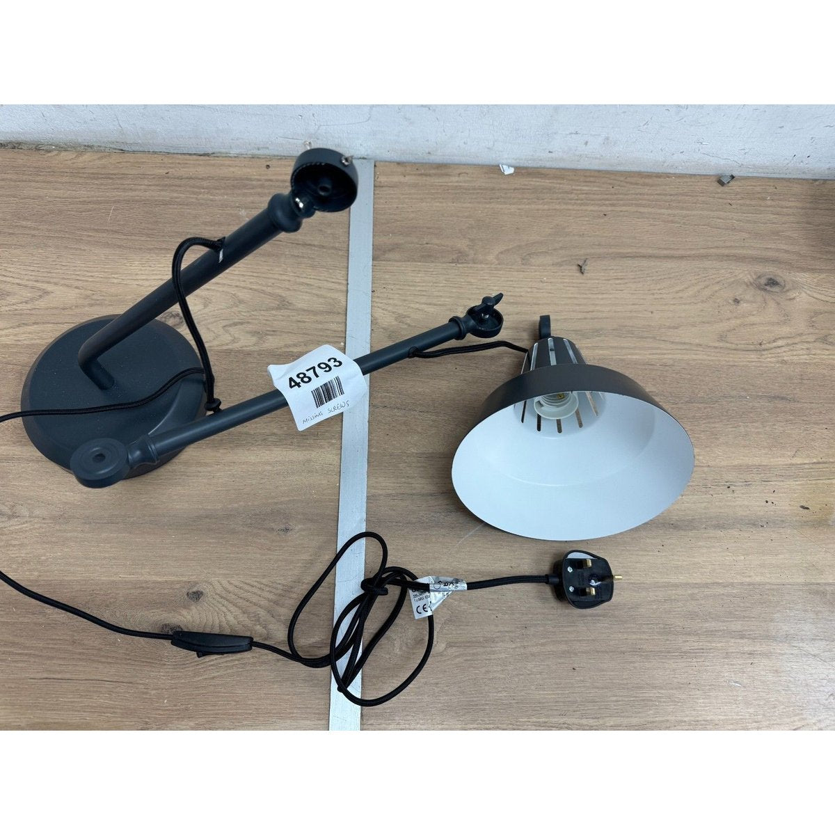 GoodHome Yondair Table Lamp Compatible Table Light Lamp for E27 Bulb