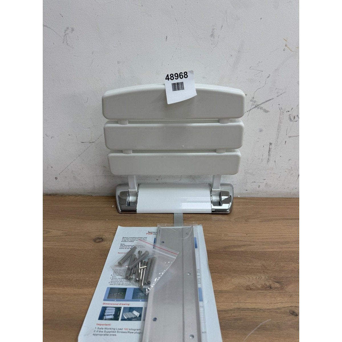 Shower Stool,Abs Bathroom Safe Comfortable Seat Shower Bath Folding Stool
