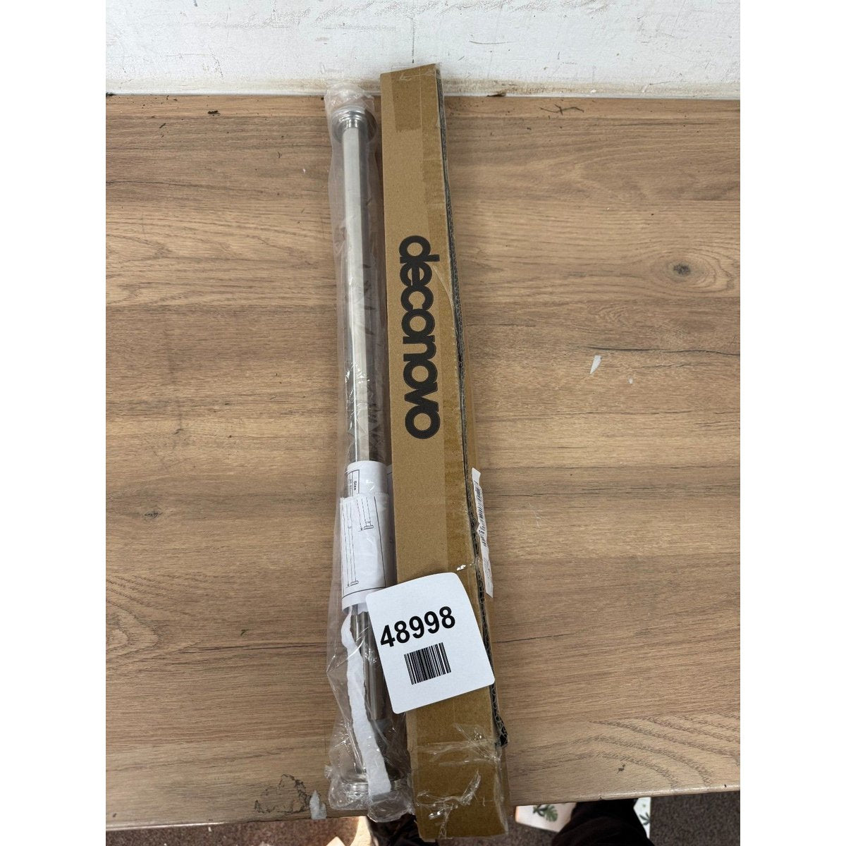 Deconovo Extendable Curtain Pole  – Silver Tension Rod for Curtains