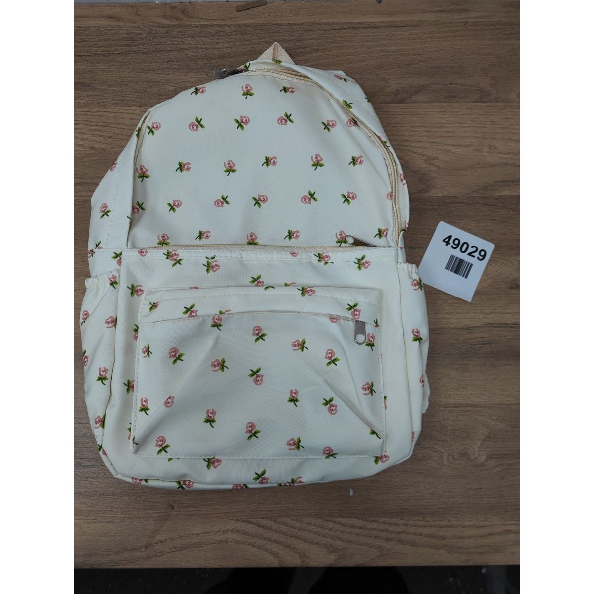 Cotton Canvas Backpacks for Women Backpack - Beige Floral