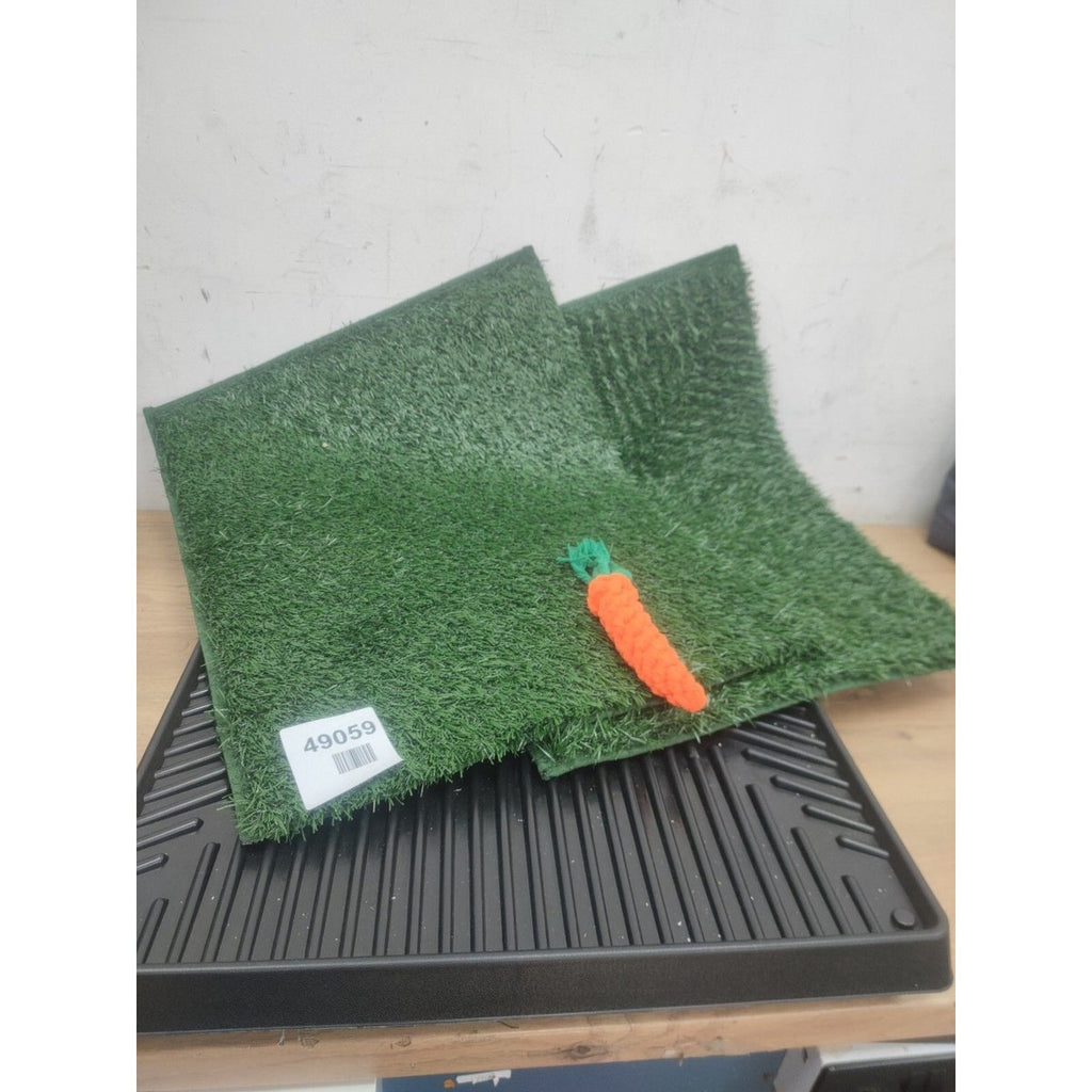 BRIAN & DANY Dog Toilet Tray with Two Artificial Grass Mats and Portable Dog Lit