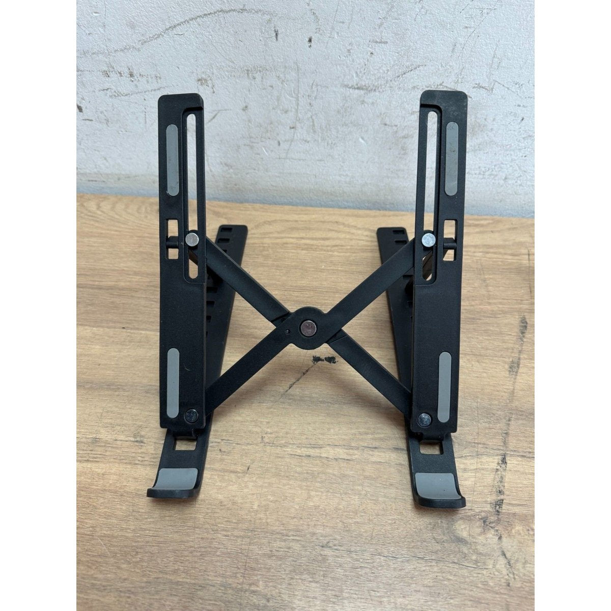 Adjustable Laptop Stand Folding Portable Tablet Notebook Metal Holder - Black