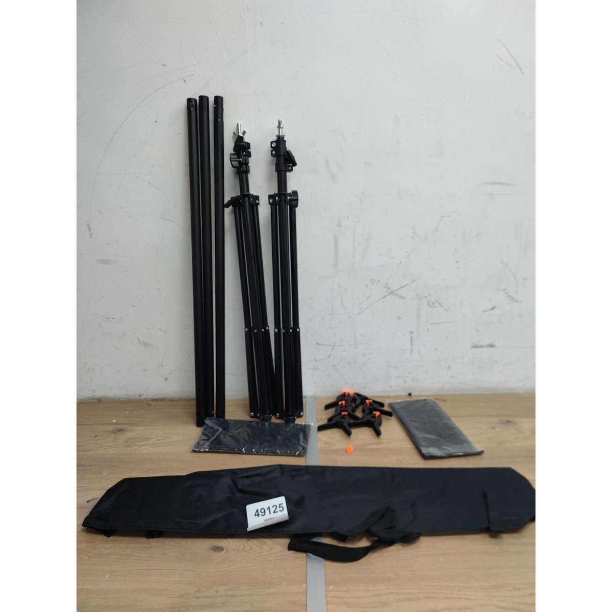 Adjustable Telescopic Photo Backdrop Stand Kit With Spring Clamp For Portrait