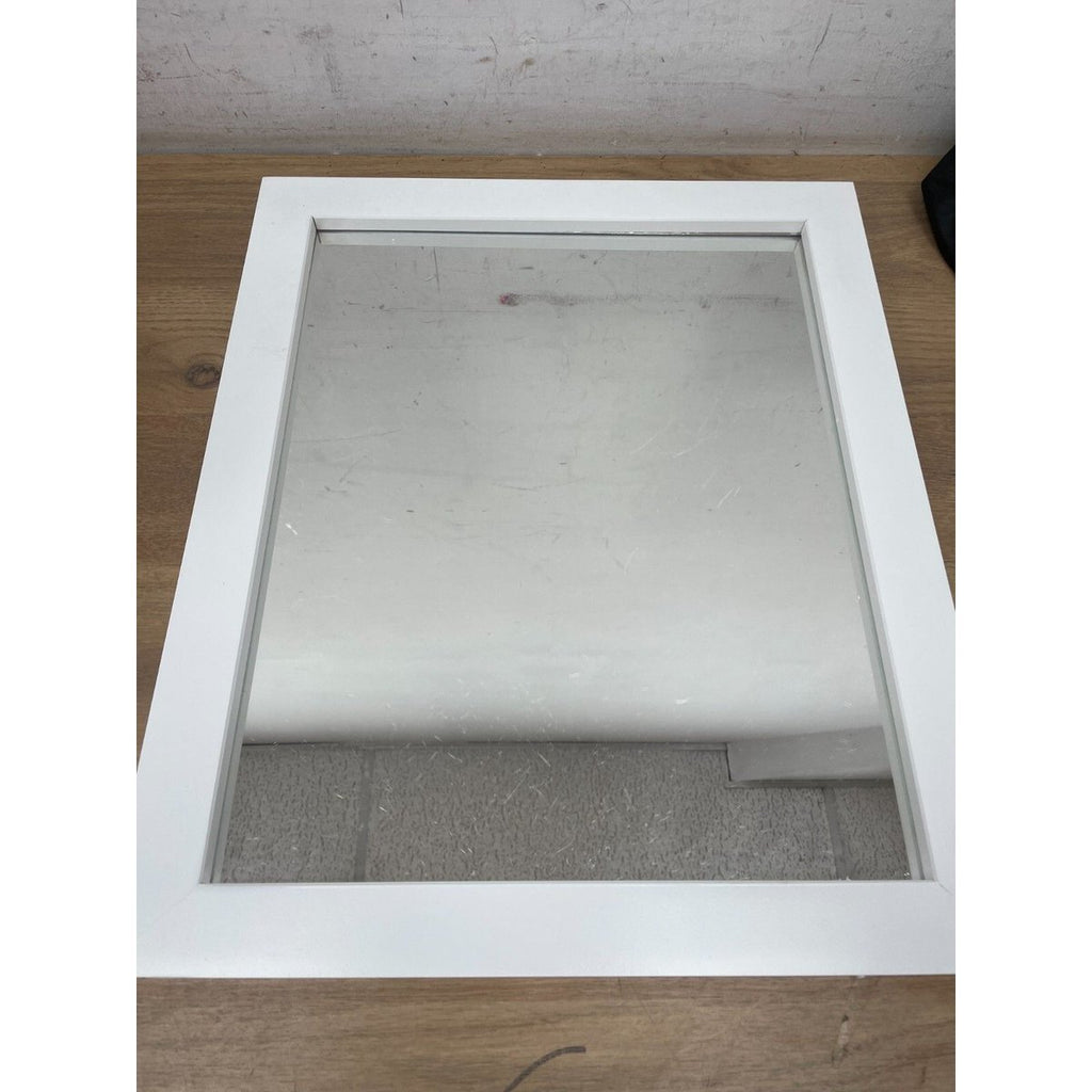 Wickes single mirror shelf white