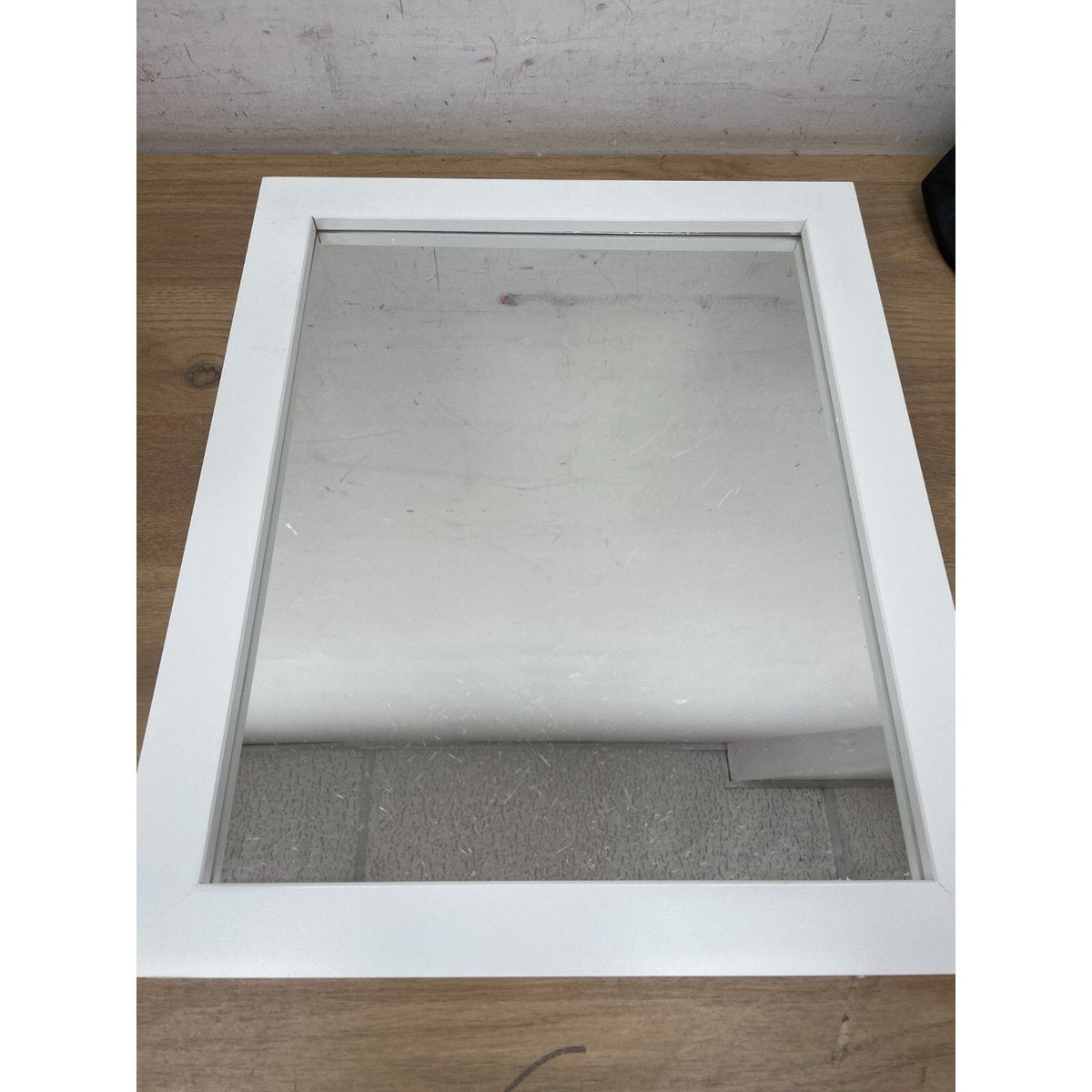 Wickes single mirror shelf white