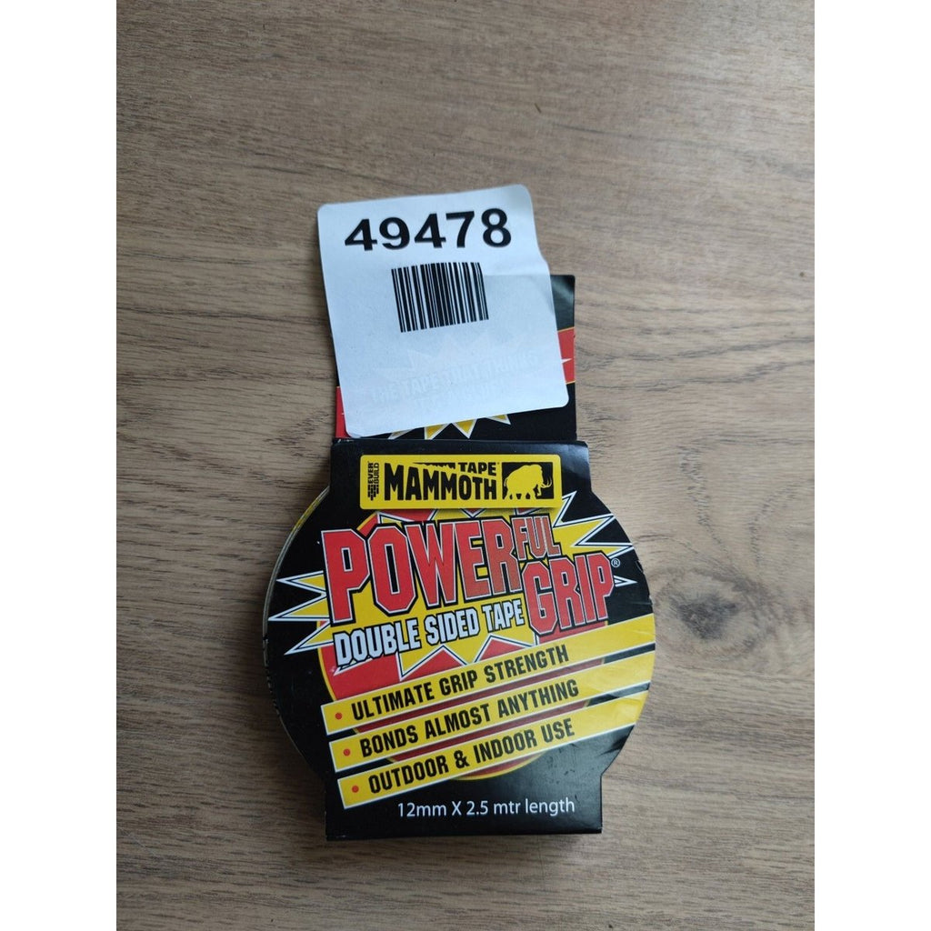 Powergrip 12mm x 2.5m Double Sided Tape