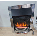 Dimplex chrome and silver flame effect electric fire