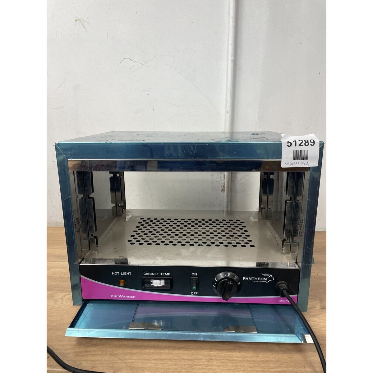 pantheon PW2 PIE  warmer - GLASS COVER MISSING