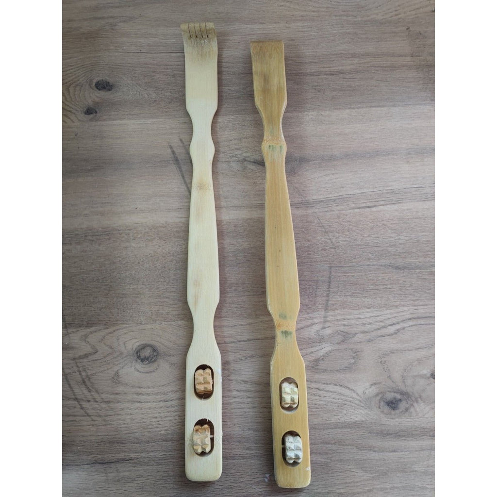 Bamboo Back Scratcher Massage Roll Aid Stick Body Itch Scratching Long Wooden 2