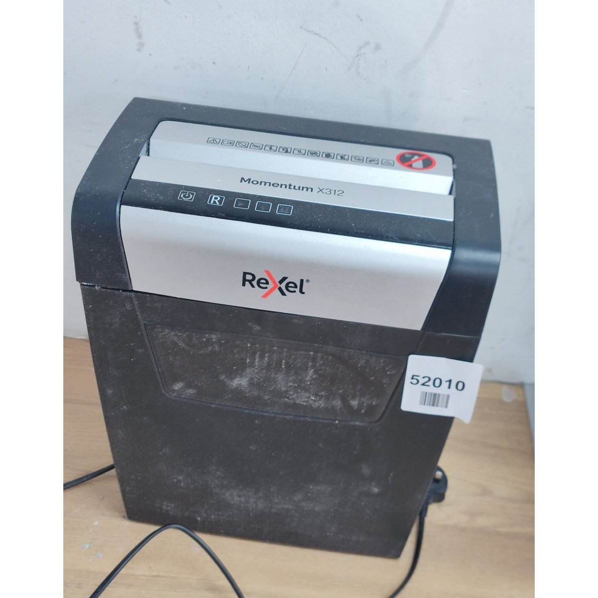Rexel Momentum X312 Cross-Cut P-3 Shredder Black