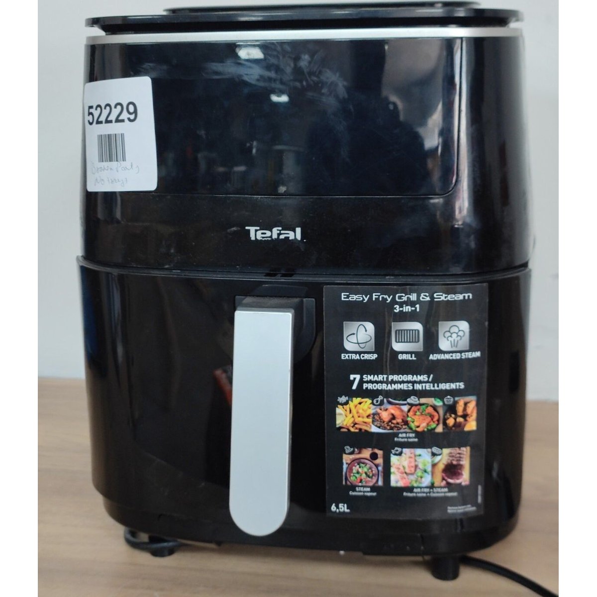 Tefal Steam Technology Air Fryer SERIE LF12-P East Fry Grill & Steam 6.5L