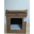 Collapsible Cat House Box Brown