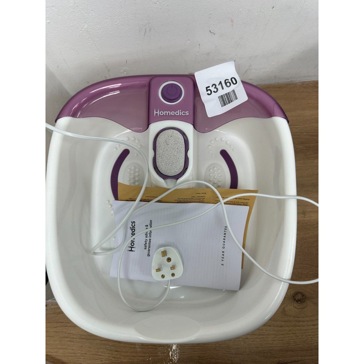 HoMedics Bubblemate Foot Spa and Massager Model FB-55PB-GB