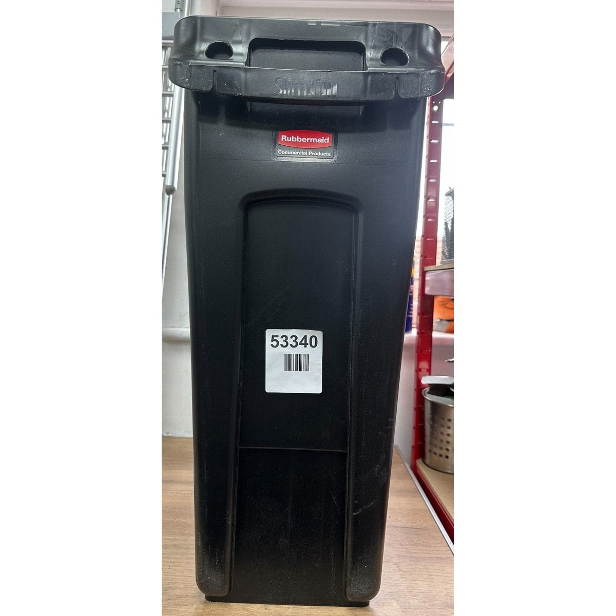 Rubbermaid Slim Jim Container Black Made of Plastic Capacity