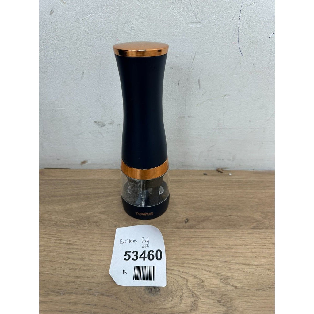 Tower T847004MNB Electric Salt and Pepper Mills-Midnight Blue and Rose Gold