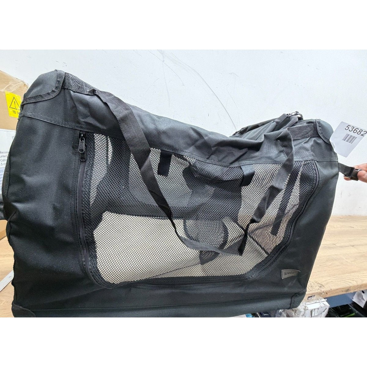 lionto Dog transport box foldable for travel & car, 50x34x36 cm, sturdy transpor