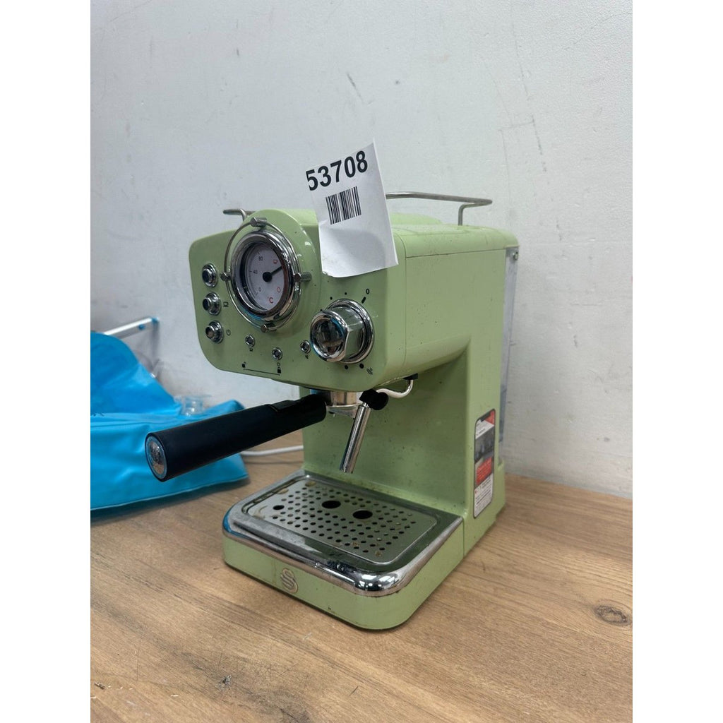 Swan SK22110GN Retro Espresso Coffee Machine with Milk Frother