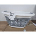 Collapsible Laundry Basket - Grey/White