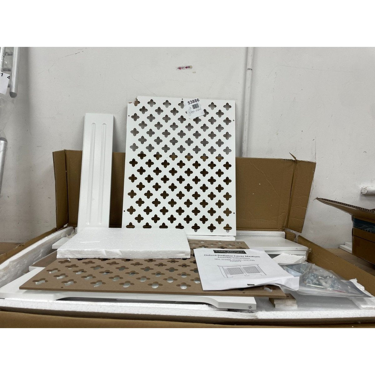 Vida Designs Oxford Radiator Cover Medium - White