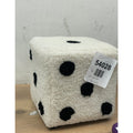 Dice Ottoman Cube Chair，Small Square Footstool- 1 corner damage