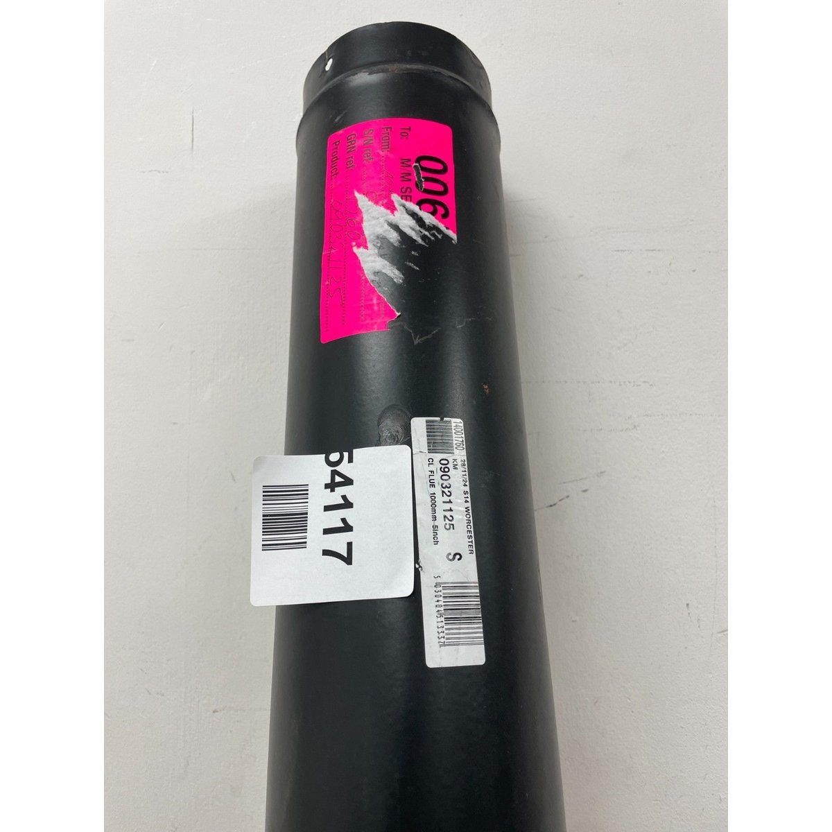 5 Inch x 1000mm Matt Black Flue Pipe