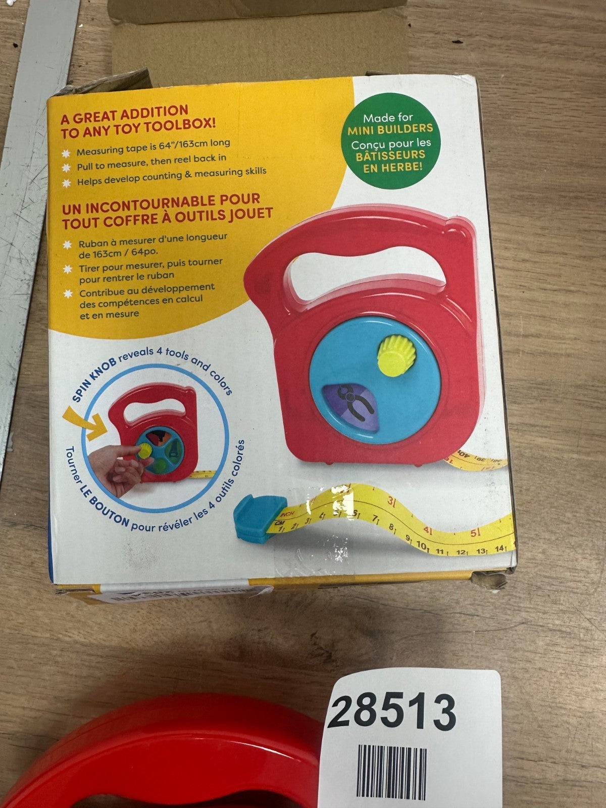 Battat Toy Measuring Tape Working Reel & Easy Hold Handle Tool Discovery