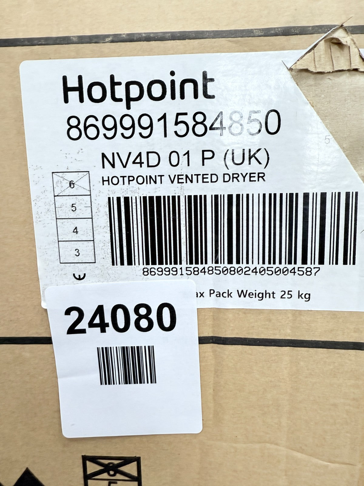 Hotpoint NV4D01P 4kg Freestanding Front Vented Tumble Dryer - Minor dents — New (other) (photo 13)