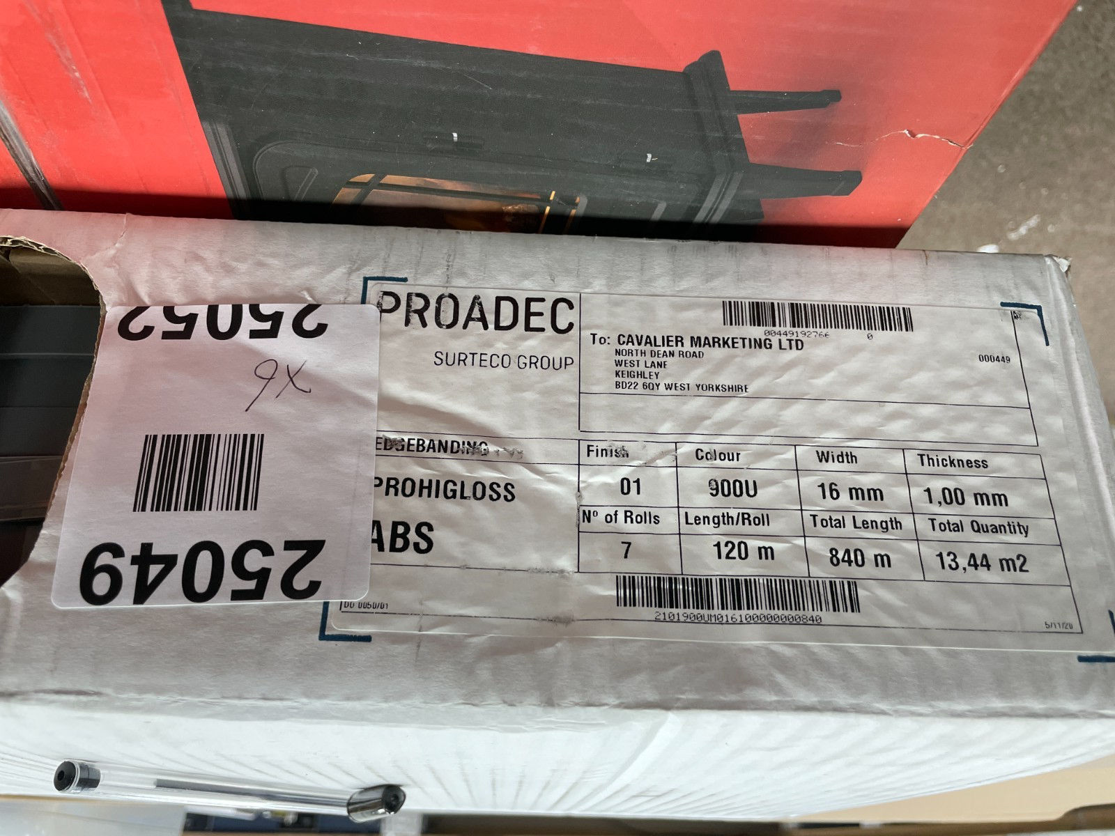 Proadec pvc edge banding strip roll of 120M width 16mm