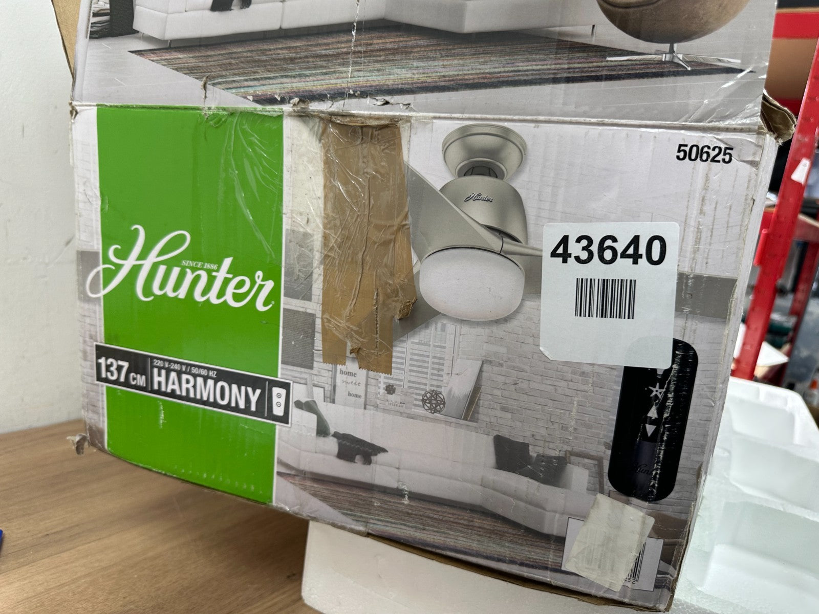 HUNTER FAN Ceiling Fan Harmony 137 cm Indoor, 3 Reversible Blades Matte Nickel, — New (other) (photo 10)