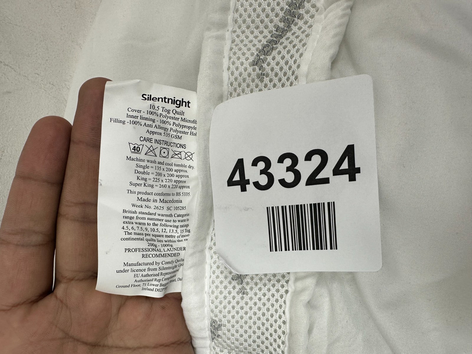 Silentnight Airmax Single Duvet – 10.5 Tog Breathable All Season Duvet Quilt wit