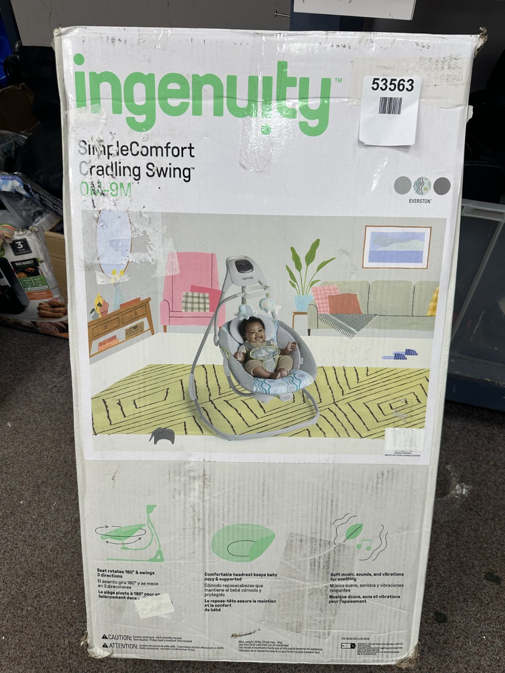 Ingenuity Simple Comfort Cradling Baby Swing