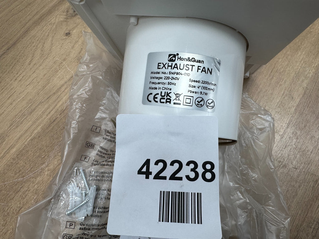 Hon&Guan Smart 102mm Bathroom Extractor Fan 4"