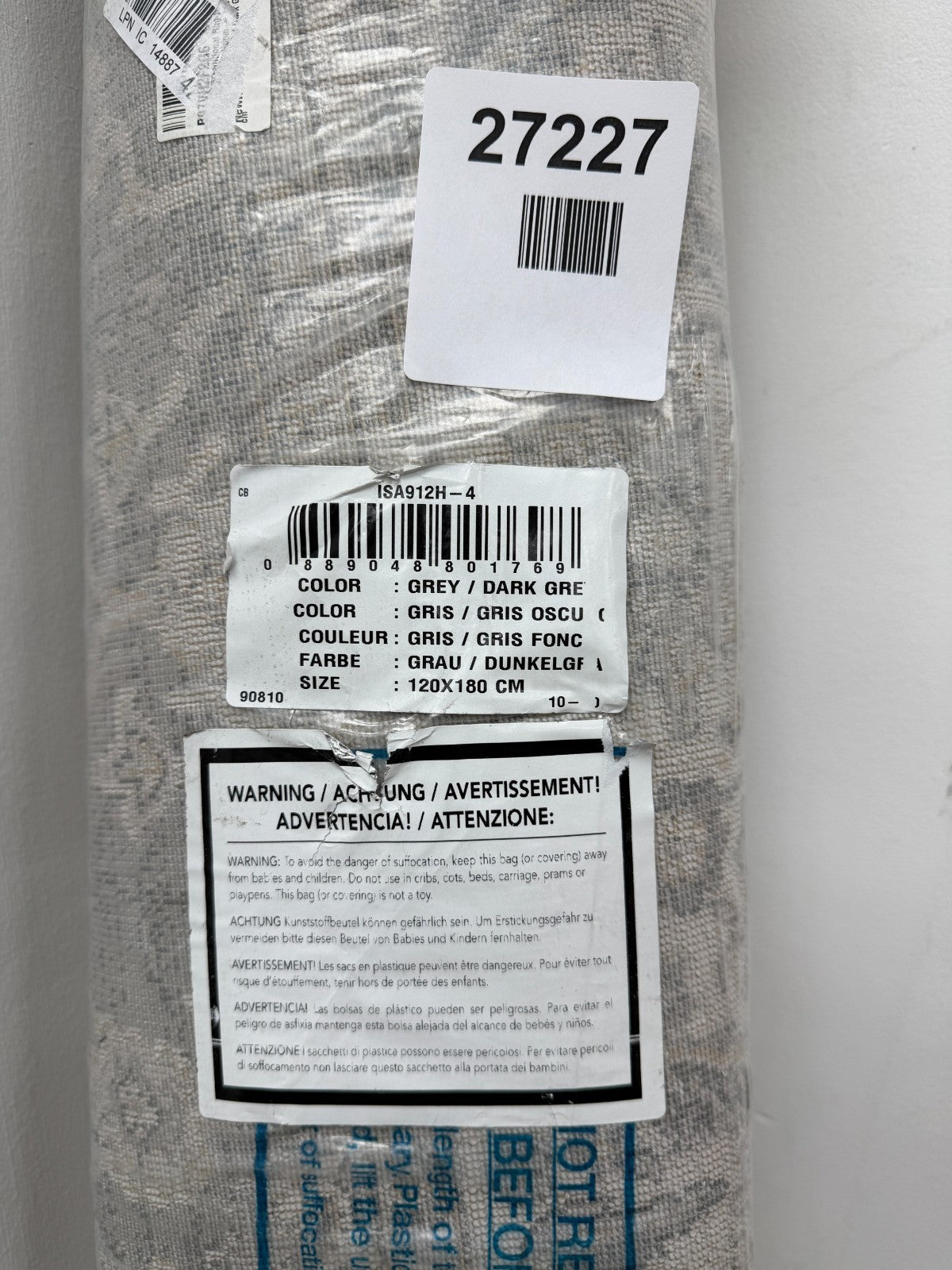 Grey rug 120*180 cm