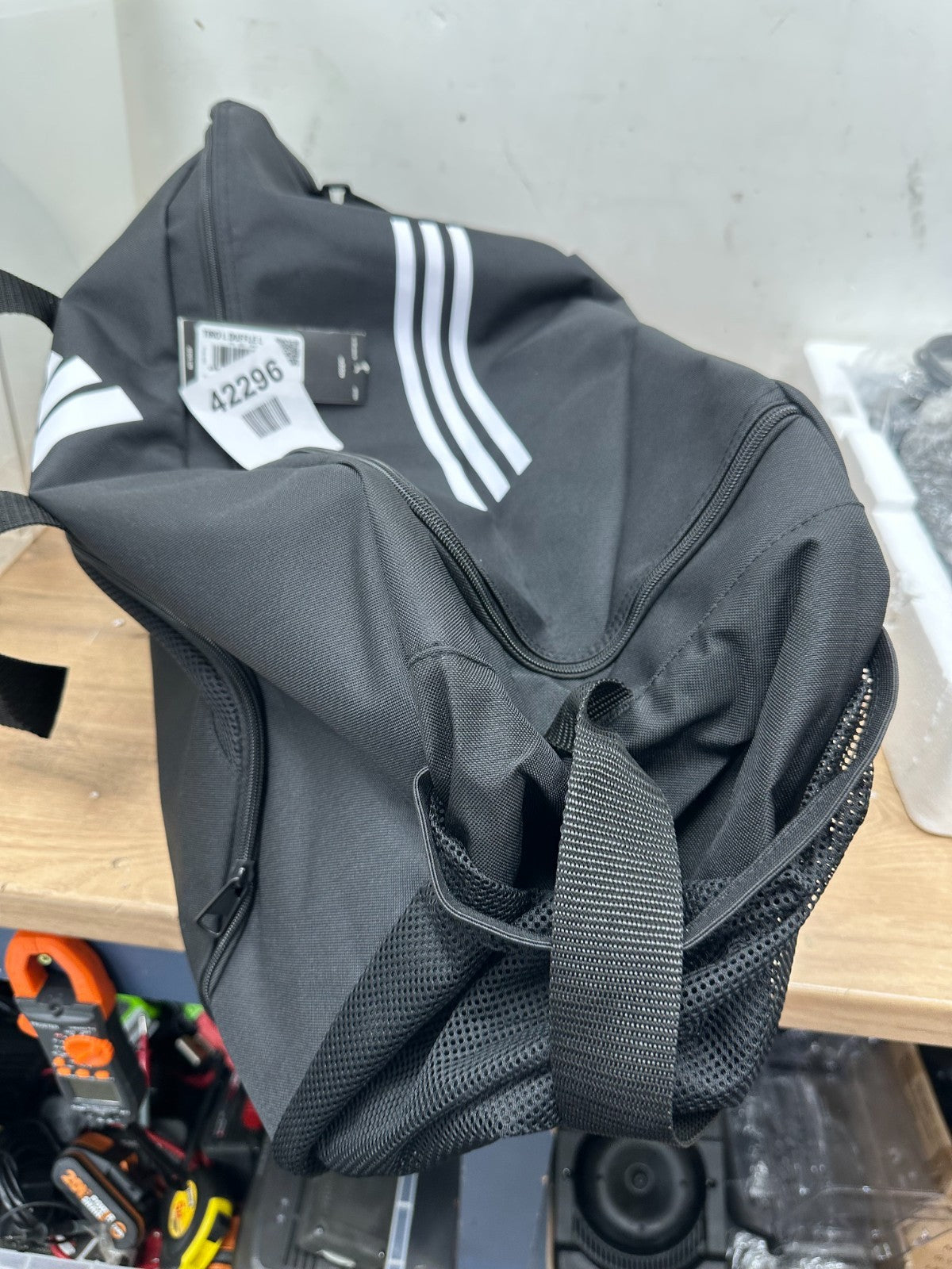 Adidas TIRO L DUFFLE L BLACK/WHITE FOOTBALL/SOCCER DUFFEL HS9754