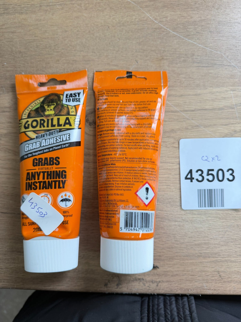 Gorilla Glue Heavy-Duty Grab Adhesive, 200ml