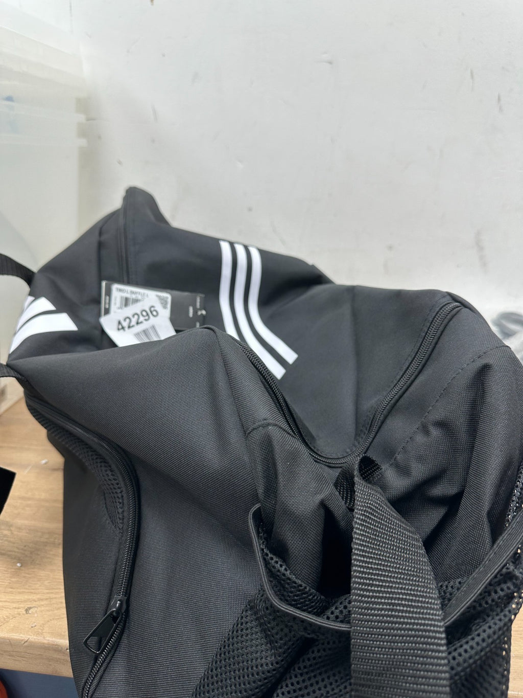 Adidas TIRO L DUFFLE L BLACK/WHITE FOOTBALL/SOCCER DUFFEL HS9754