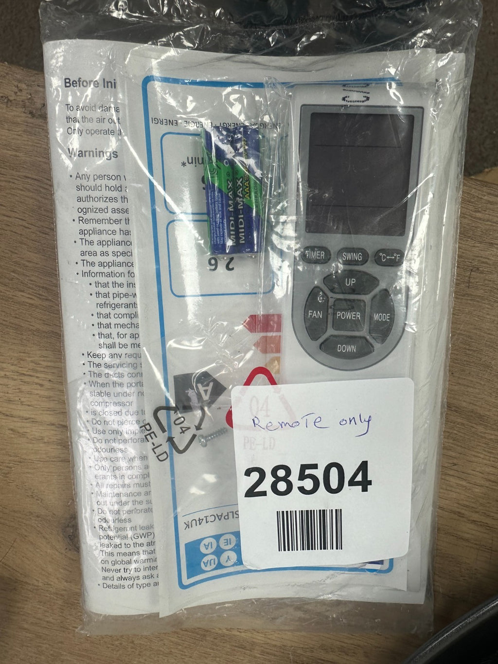 Serene life SLPAC14EU Remote Only