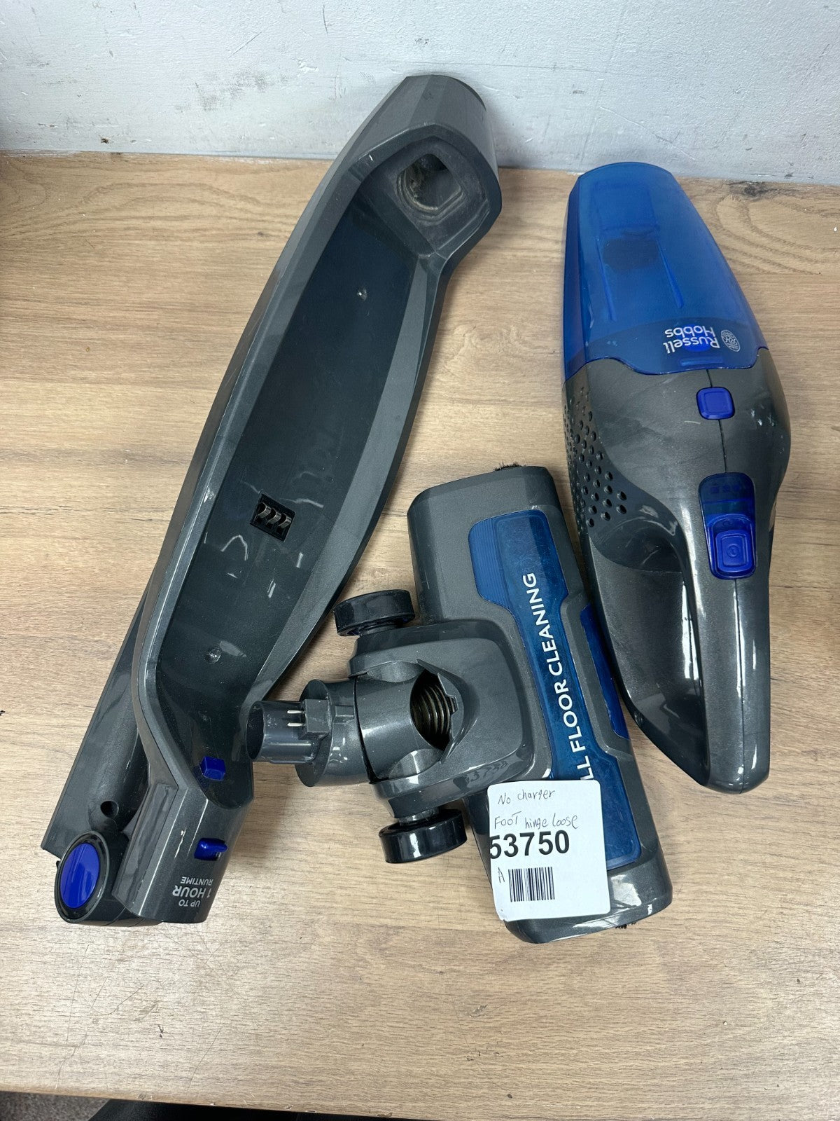 Russell Hobbs RHSV2211 Cordless Upright Stick Vacuum Cleaner - ‎Grey/Blue