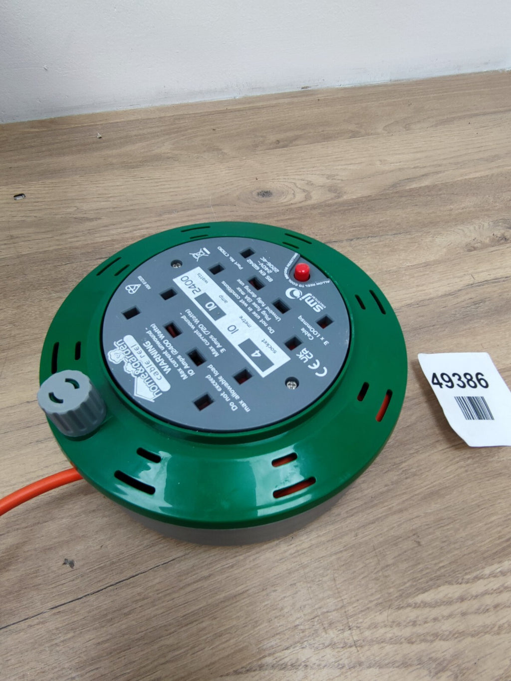 SMJ Home and Garden Cable Reel 4 Socket