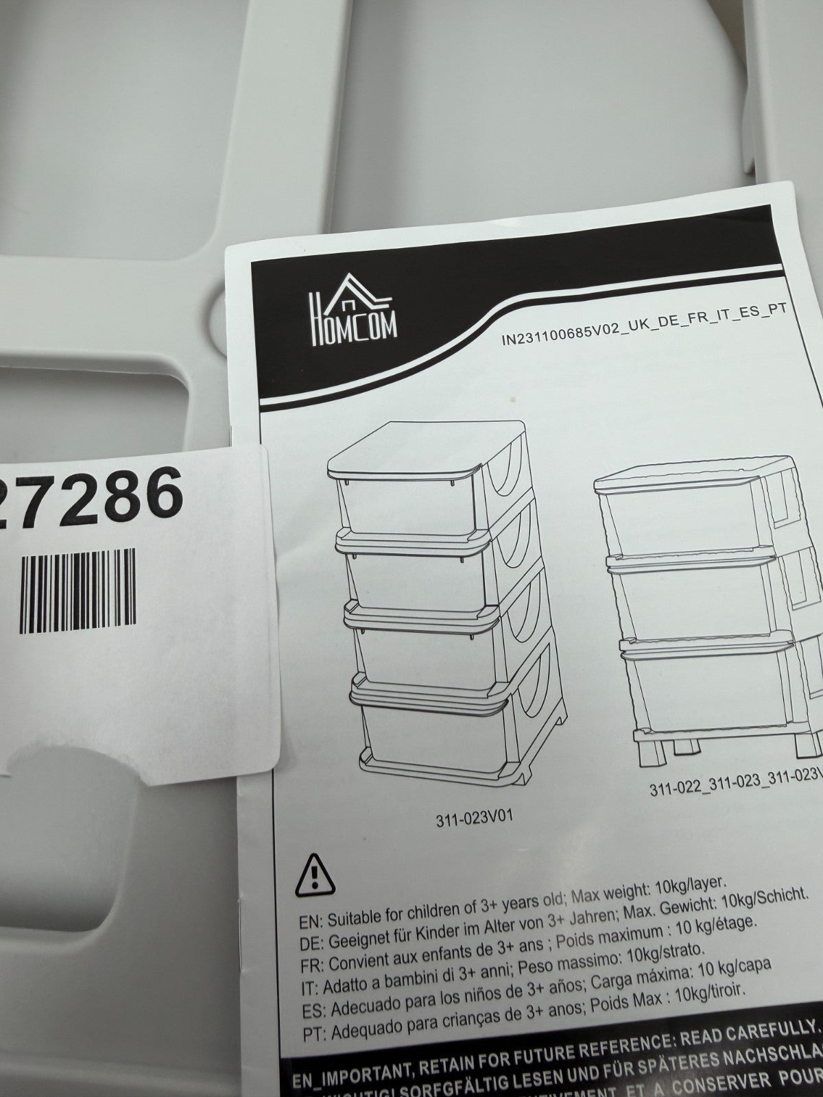 HOMCOM Kids Storage Units with Drawers