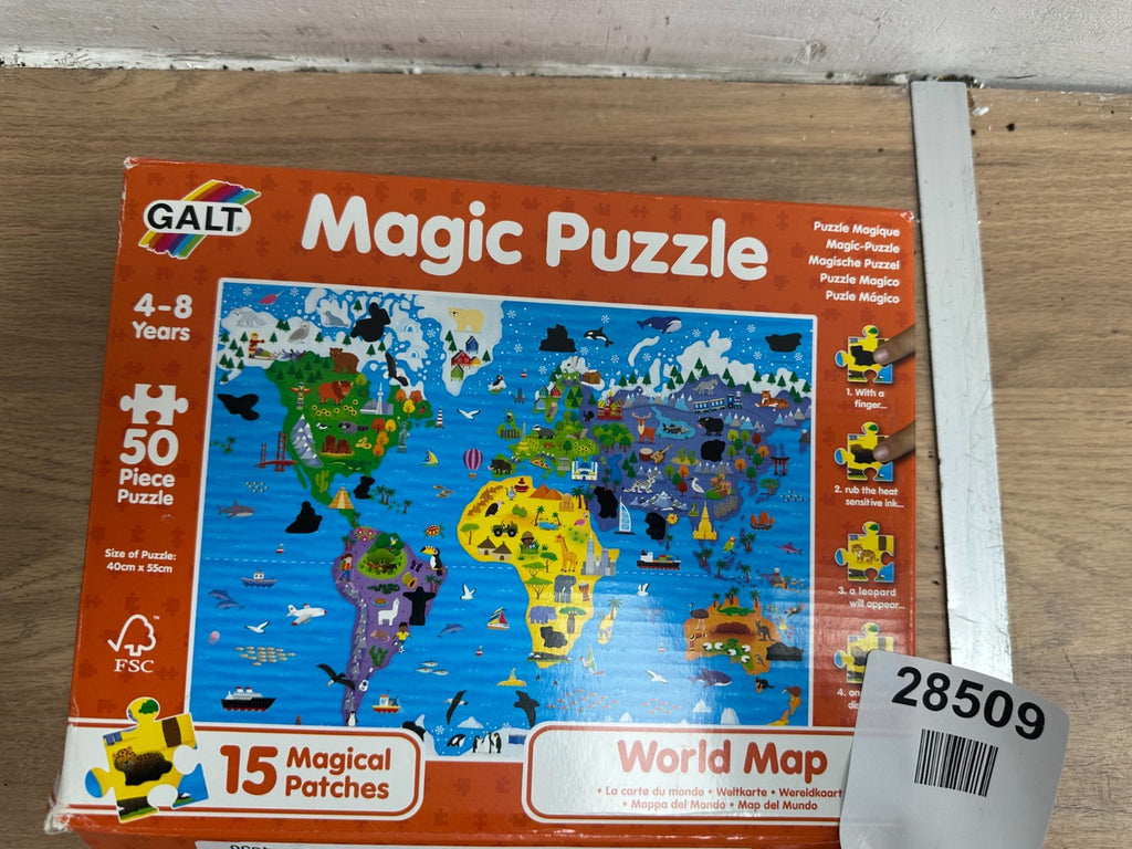 Galt Magic Puzzle - World Map, 50 Piece, Ages 4 to 8 Years Plus