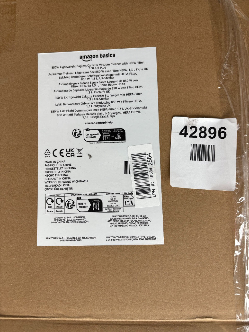 amazon basics bagless vauum cleaner VCS35B15K