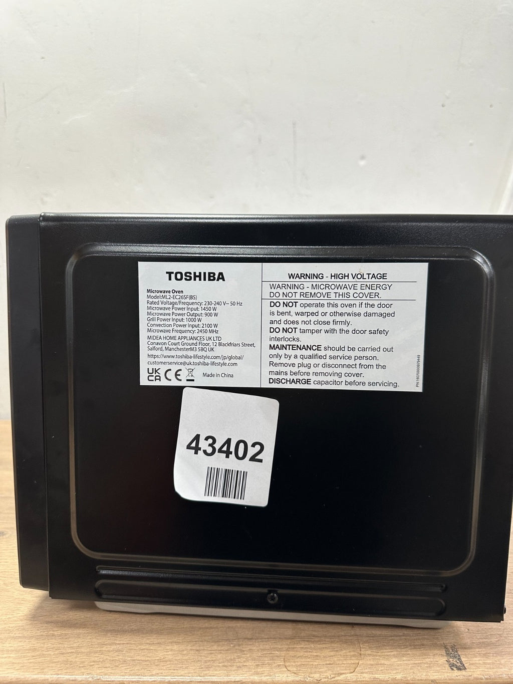 TOSHIBA Air Fry Auto Menu Combo 5-IN-1 26L Microwave Oven - Read Description — New (other) (photo 5)