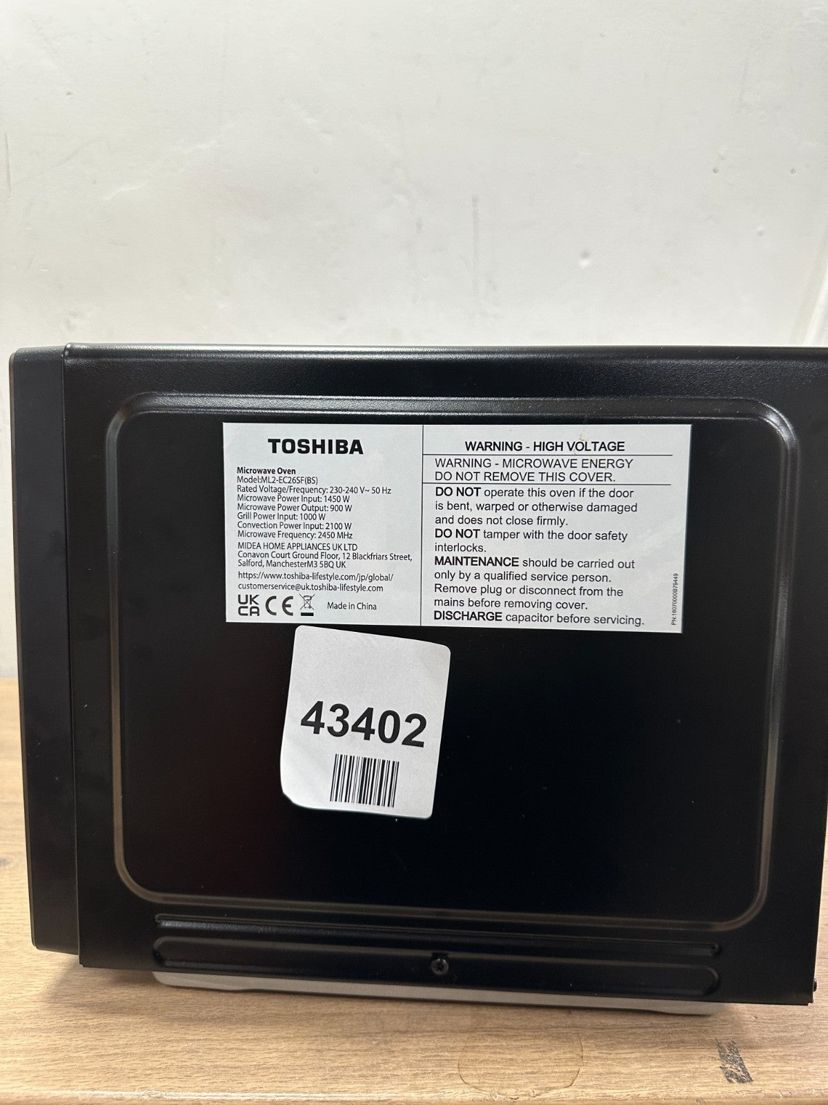 TOSHIBA Air Fry Auto Menu Combo 5-IN-1 26L Microwave Oven - Read Description — New (other) (photo 5)