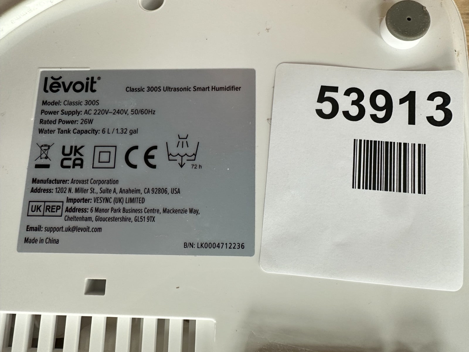 levoit core classic 300s air Humidifier - Read Description